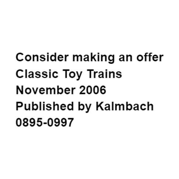 Classic Toy Trains November 2006 Scenery 1 2 3 Realistic Landscapes Hills Harbor - Picture 2 of 4